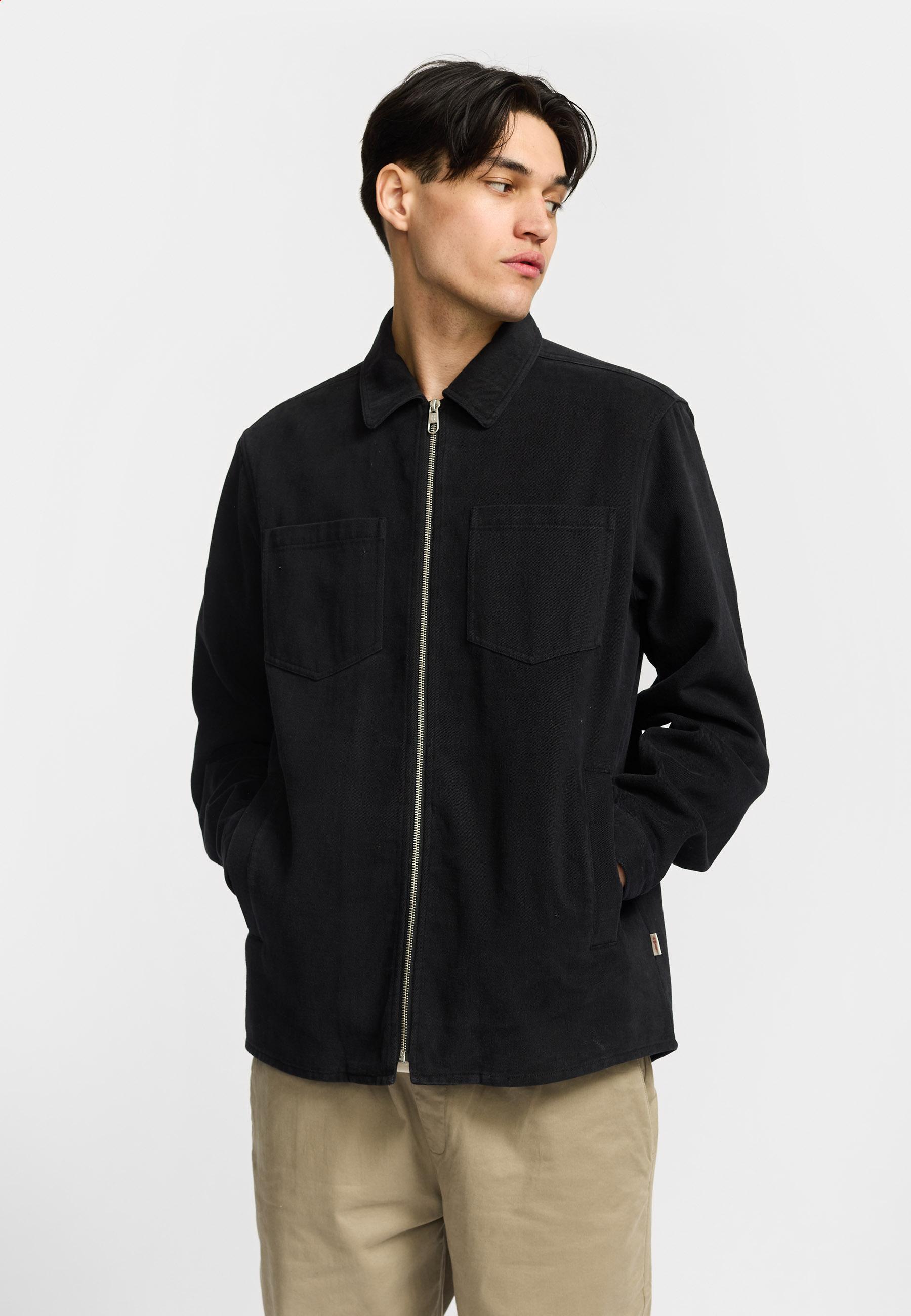 Revolution Overshirt mit Zipper Black Herren schwarz